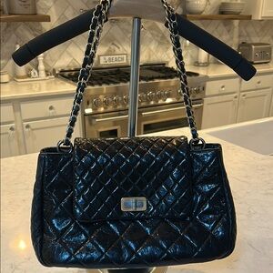 CHANEL Black Quilted Shoulder Bag